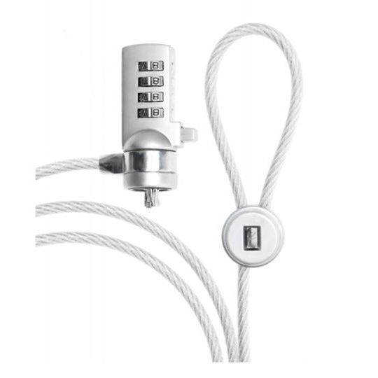 Light Gray Multibrackets M Security Cable 4 Wheel Combination Lock