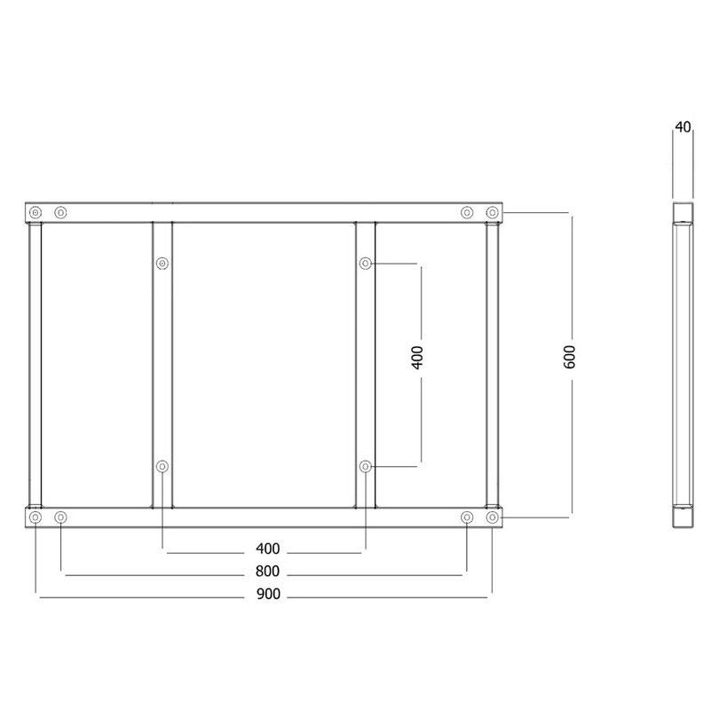 Light Slate Gray Multibrackets M Extender Kit Push SD 900/800x600
