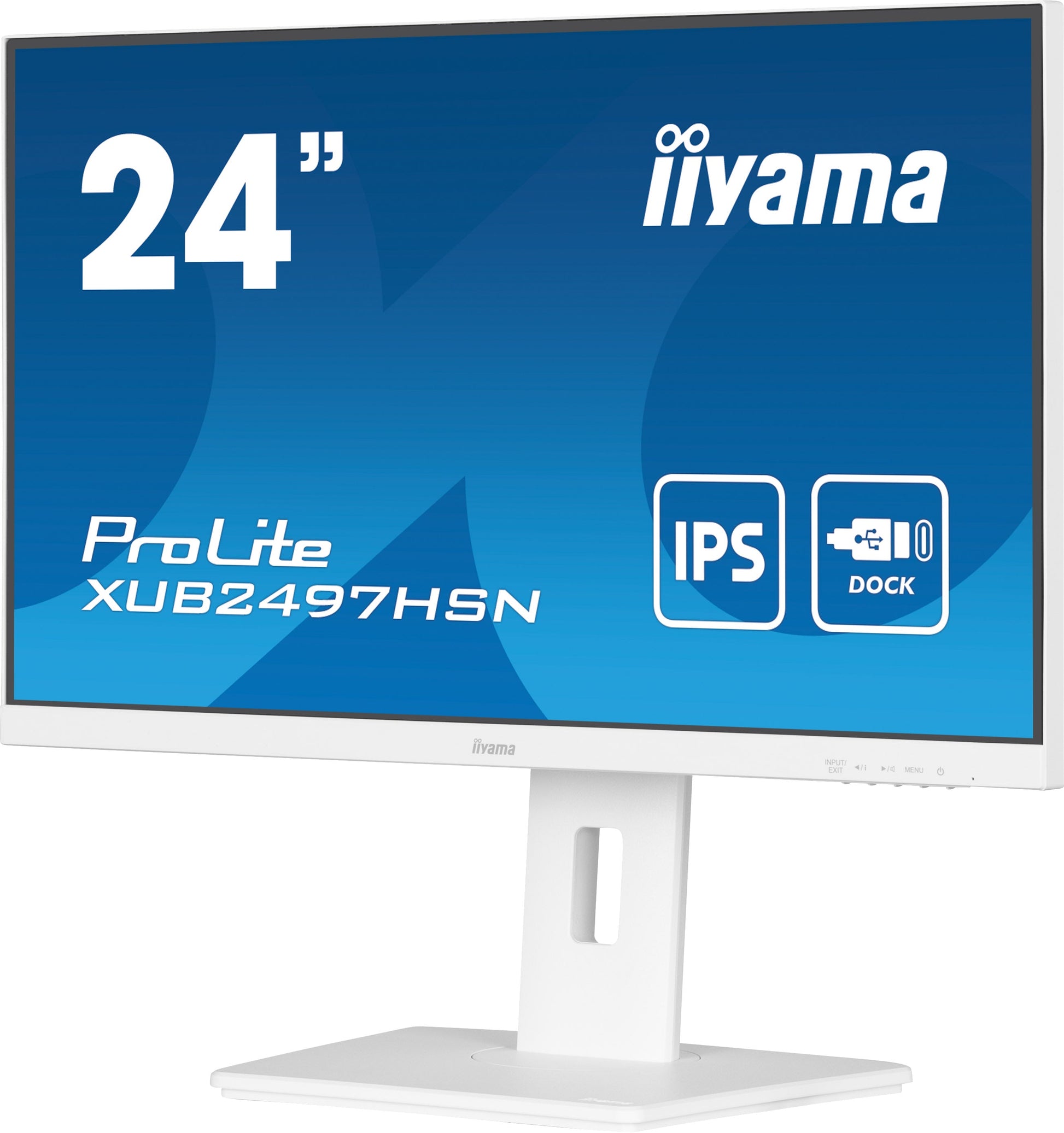 Dark Cyan iiyama ProLite XUB2497HSN-W2 24" Full HD LED Desktop Monitor with USB-C Hub & RJ45 Port