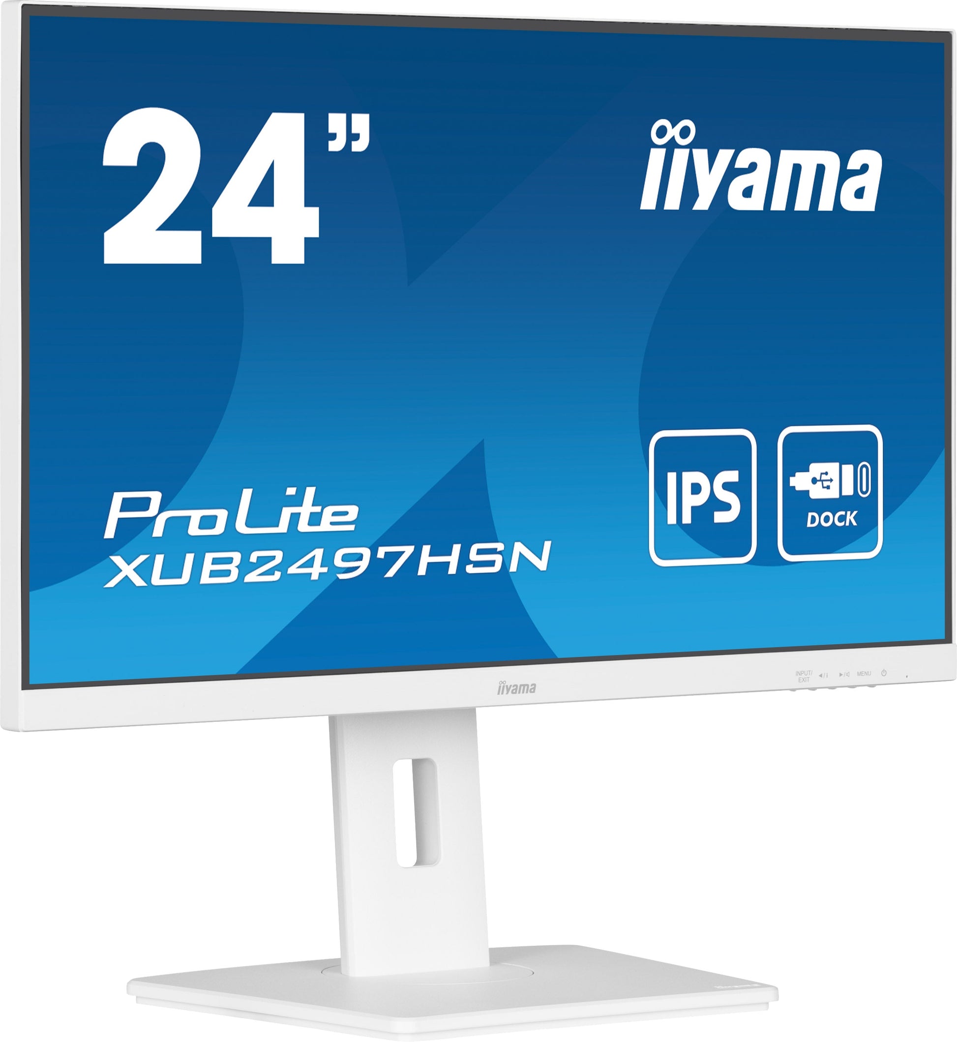 Dark Cyan iiyama ProLite XUB2497HSN-W2 24" Full HD LED Desktop Monitor with USB-C Hub & RJ45 Port