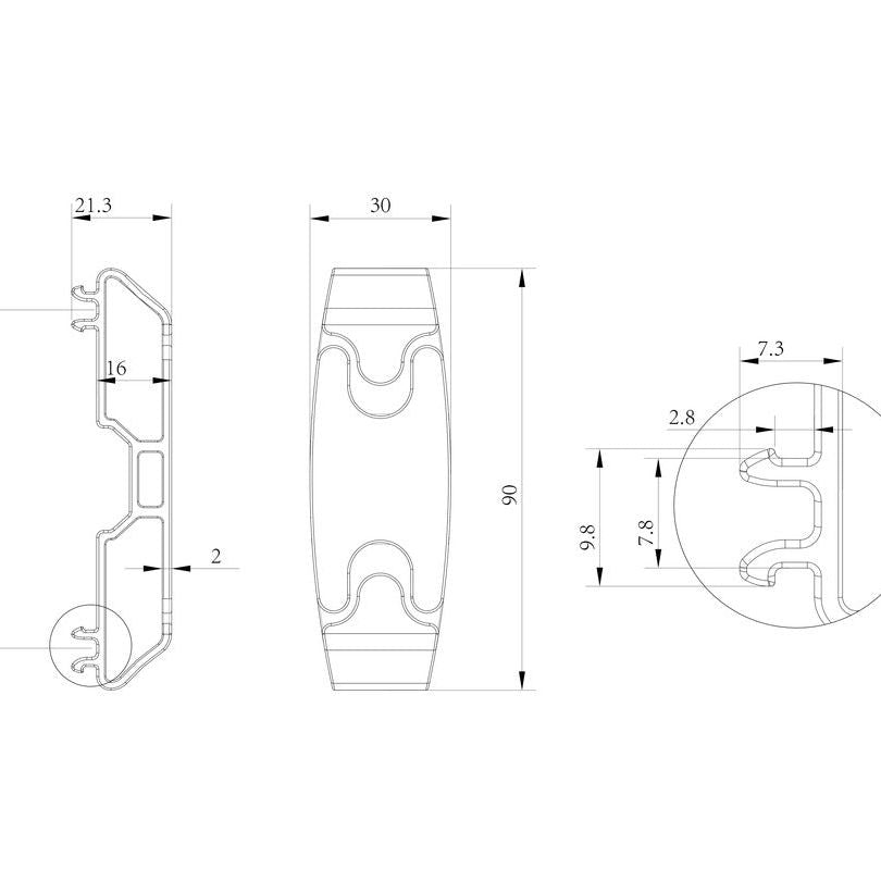 Light Gray Multibrackets M Pro Series - Cable Management Clip 12-pack