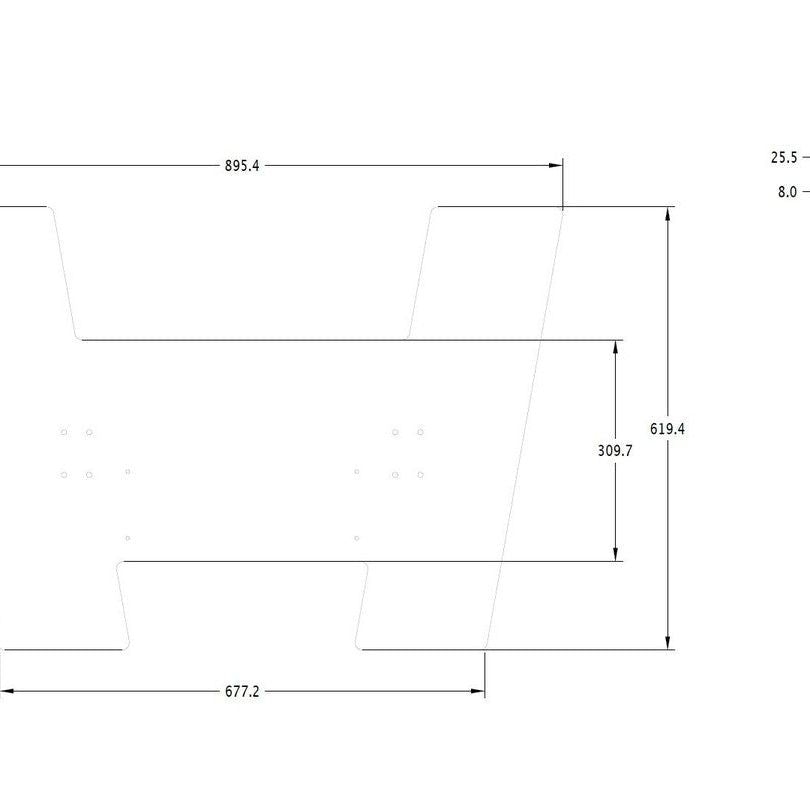 Dark Slate Gray Multibrackets M Floorbase 60 & 120kg White