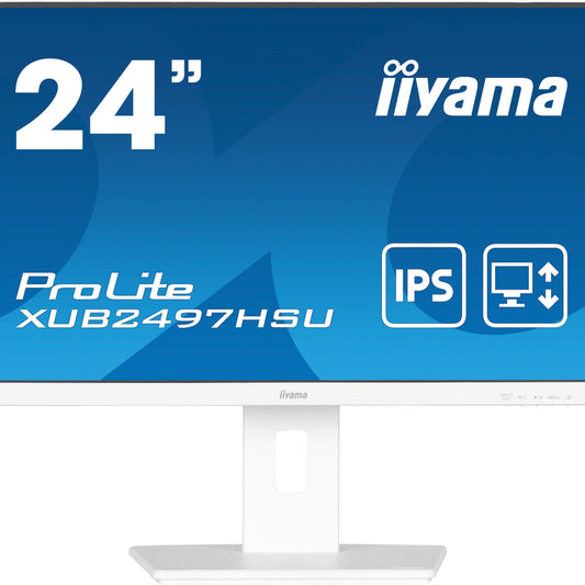 Dark Cyan iiyama ProLite XUB2497HSU-W2 computer monitor 60.5 cm (23.8") 1920 x 1080 pixels Full HD LED White