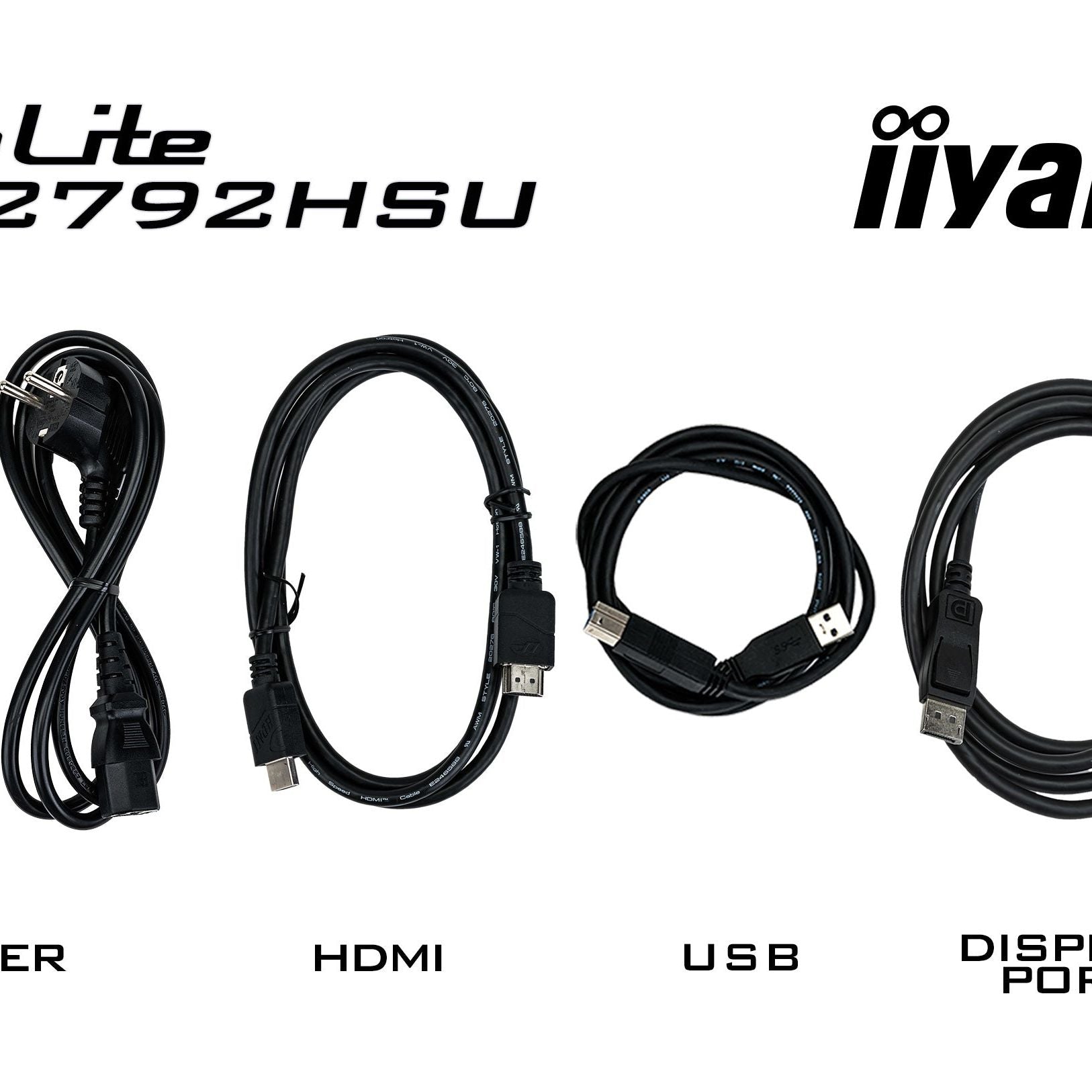 Black iiyama ProLite XU2792HSU-B6 27" IPS technology panel with USB hub and 100Hz refresh rate