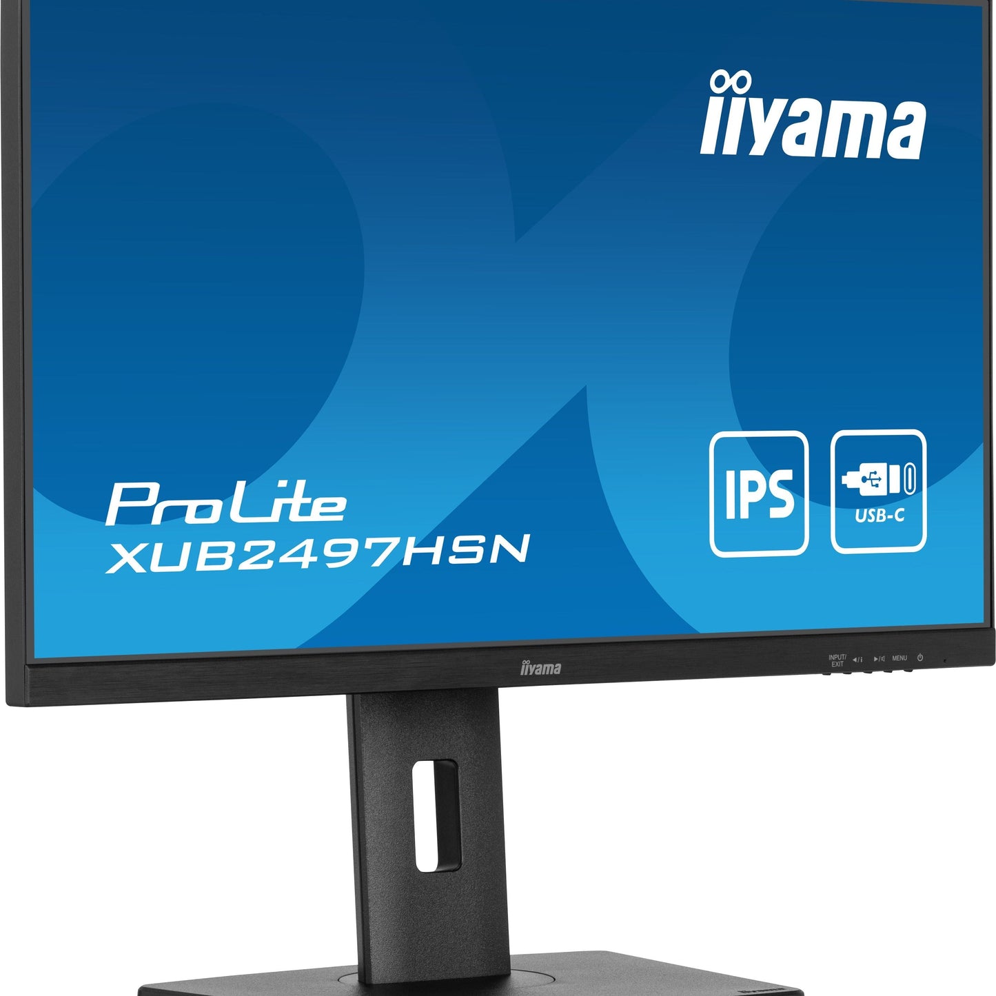 Dark Cyan iiyama ProLite XUB2497HSN-B2 24" Full HD LED Desktop Monitor with USB-C Hub & RJ45 Port