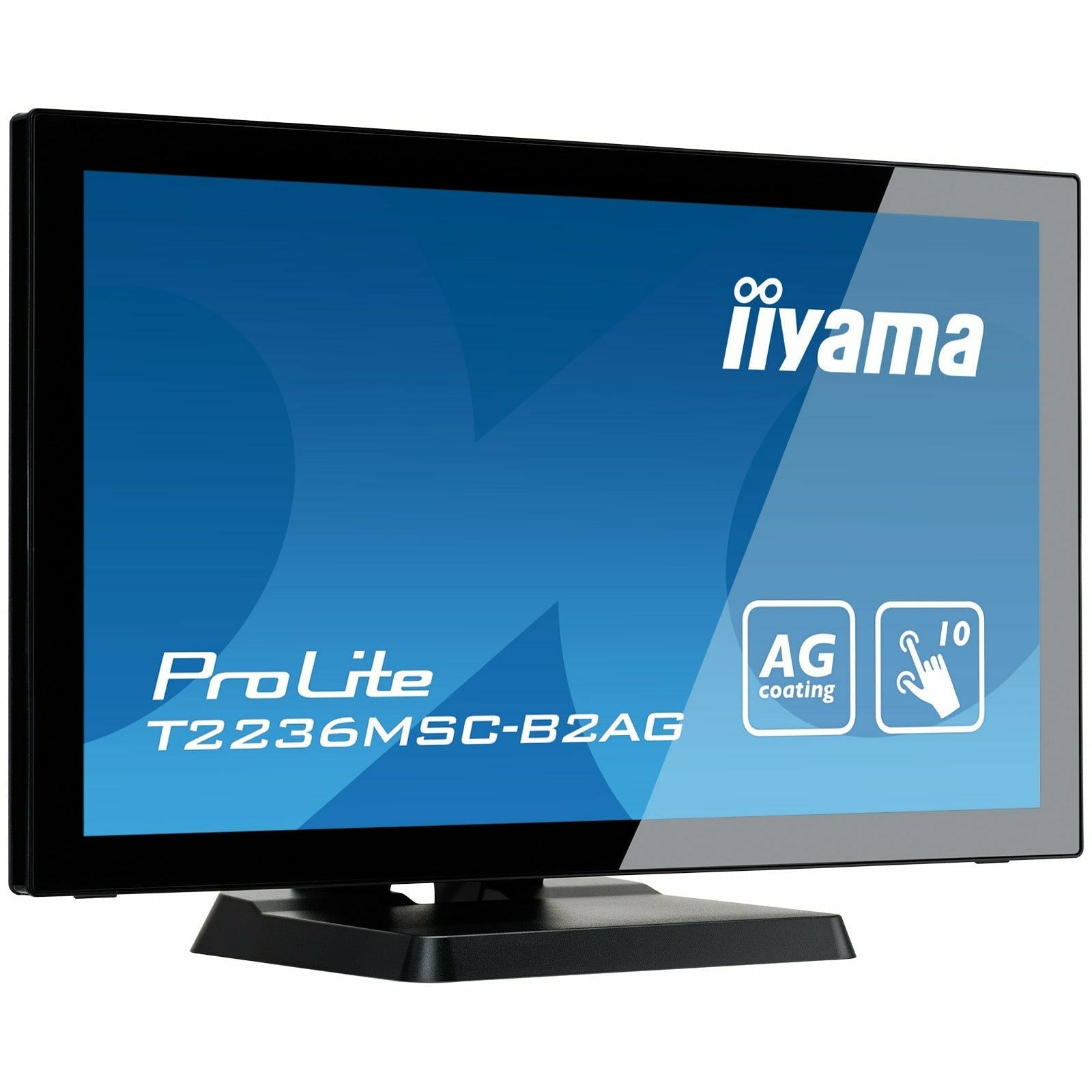 Steel Blue iiyama ProLite T2236MSC-B2AG 22" 10 point Touch Screen with Edge-To-Edge Glass and Anti Glare Coating
