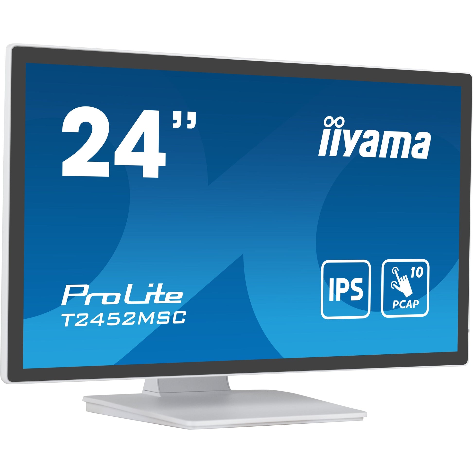 Dark Cyan iiyama ProLite computer monitor 60.5 cm (23.8") 1920 x 1080 pixels Full HD LCD Touchscreen Multi-user White