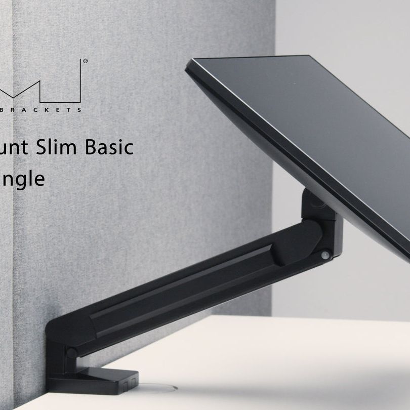 Gray Multibrackets M Deskmount Slim Basic Single