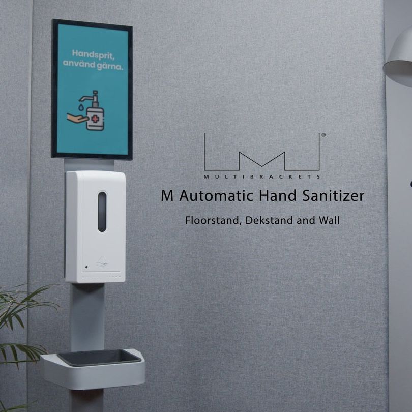 Light Slate Gray Multibrackets M Automatic Hand Sanitizer Floorstand