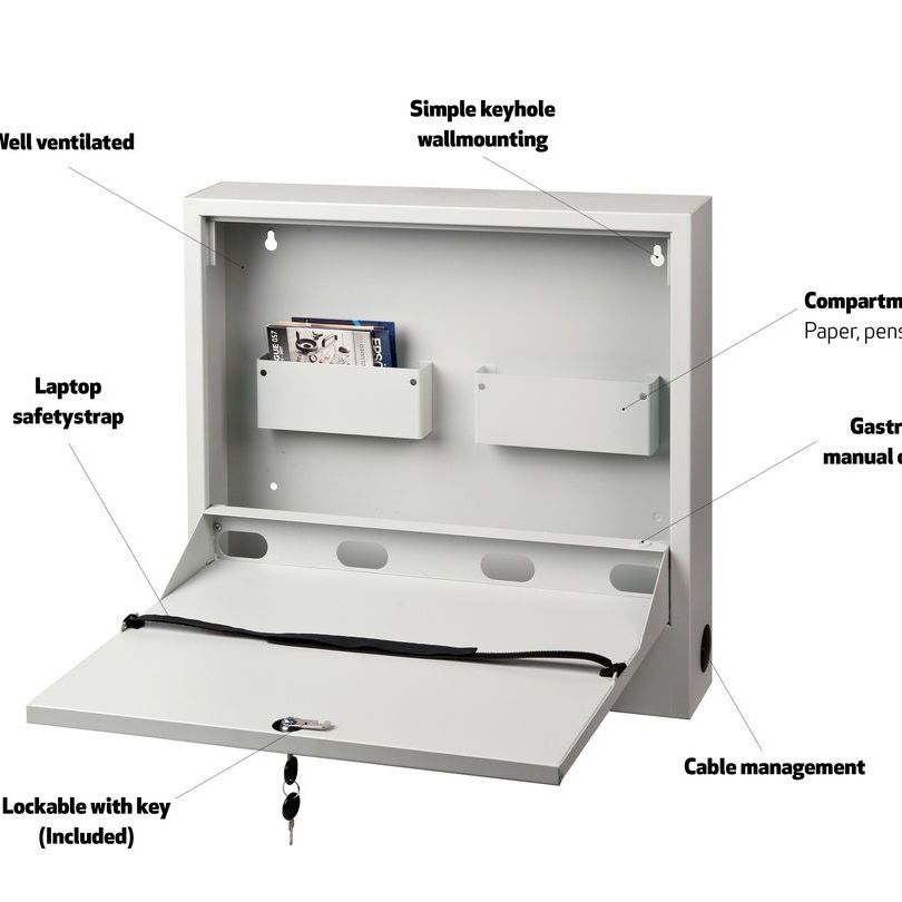 Light Gray Multibrackets M Public Computer Security Cabinet Basic I