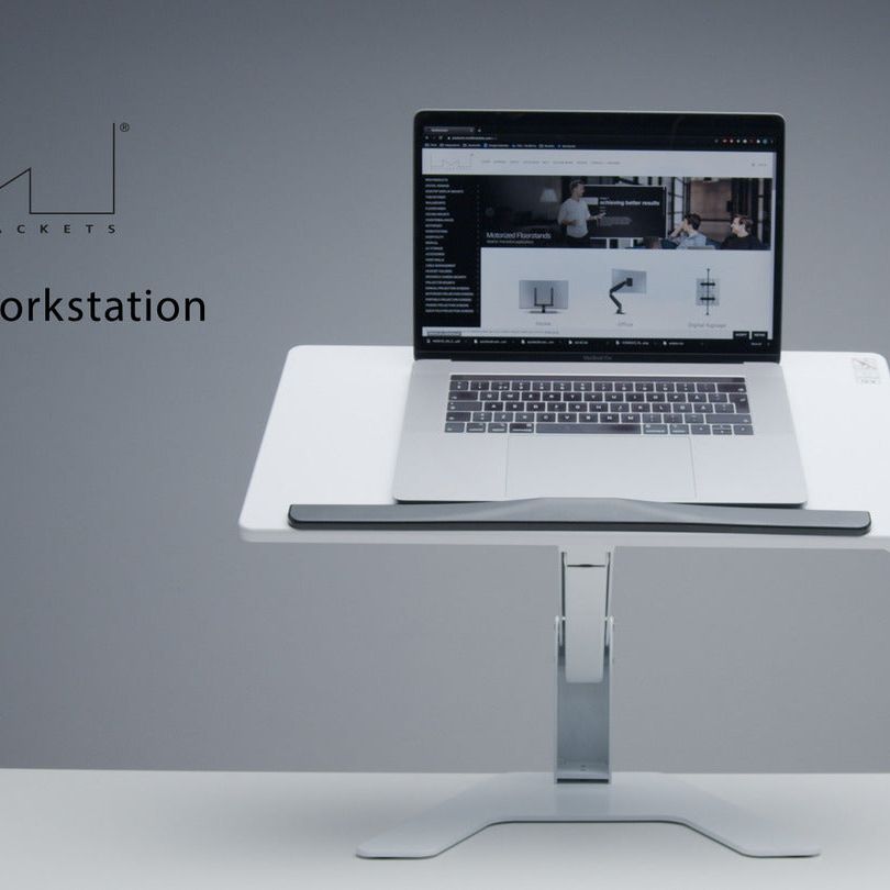 Light Slate Gray Multibrackets M Laptop Workstation Black