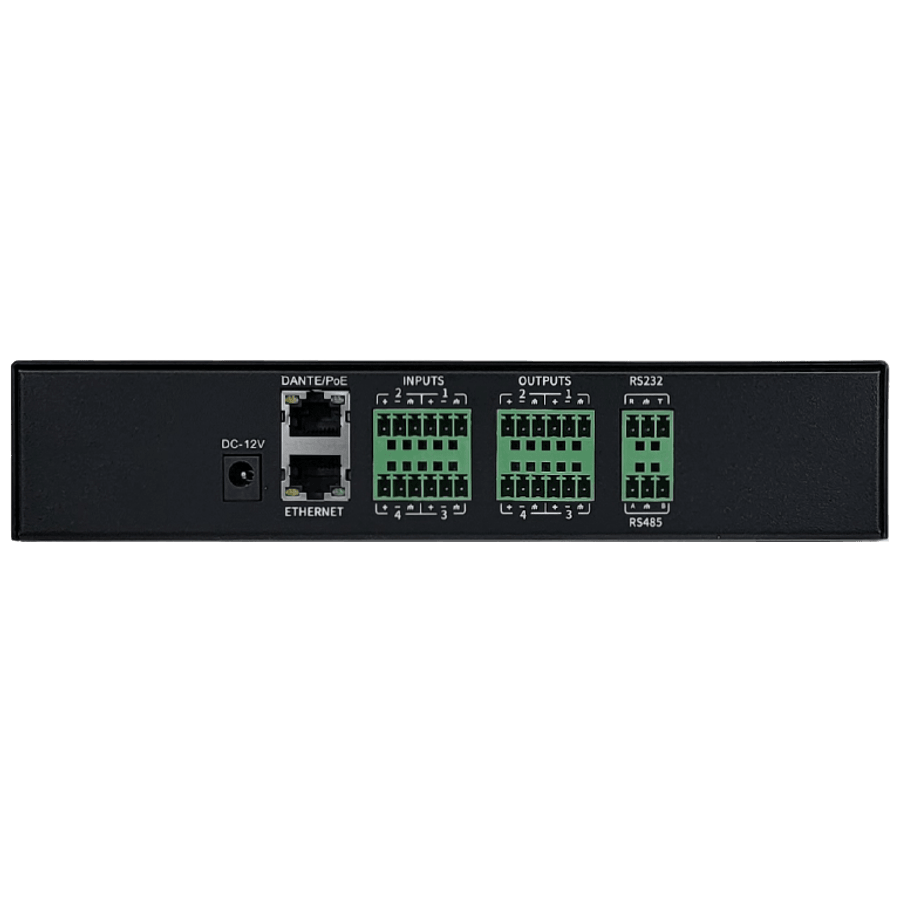 Black Aurora DTX-44D 4x4 Dante DSP with 4x4 analog in and out