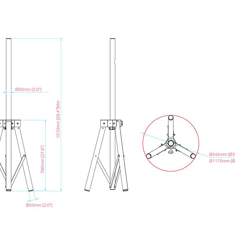 White Smoke Multibrackets M Pro Series - Tripod Stand