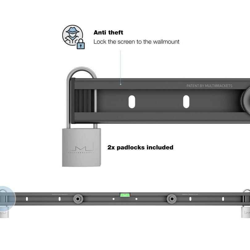 Dark Slate Gray Multibrackets M Universal Public Wallmount Black Medium