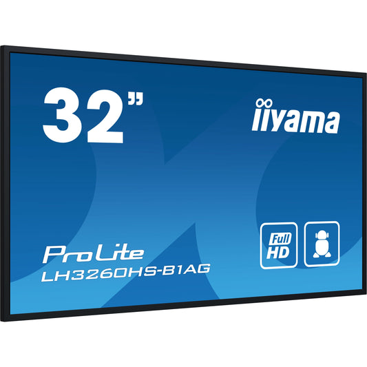 Dark Cyan iiyama PROLITE Digital A-board 80 cm (31.5") LED Wi-Fi 500 cd/m² Full HD Black Built-in processor Android 11 24/7
