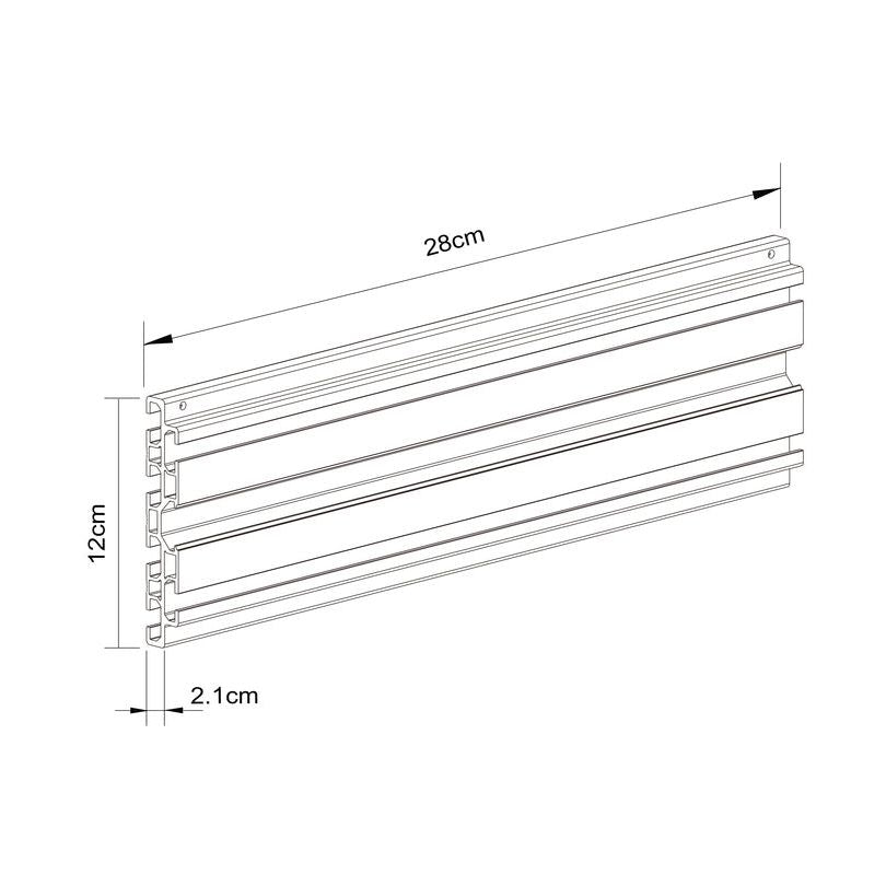 Lavender Multibrackets M Pro Series - Single Screen Rail 28cm Black