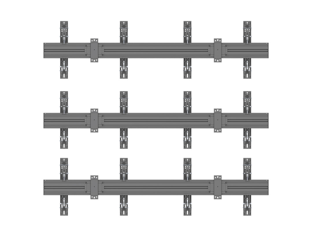 Dim Gray Multibrackets M Wallmount Pro MBW2Ux3 Push In Pop Out Black