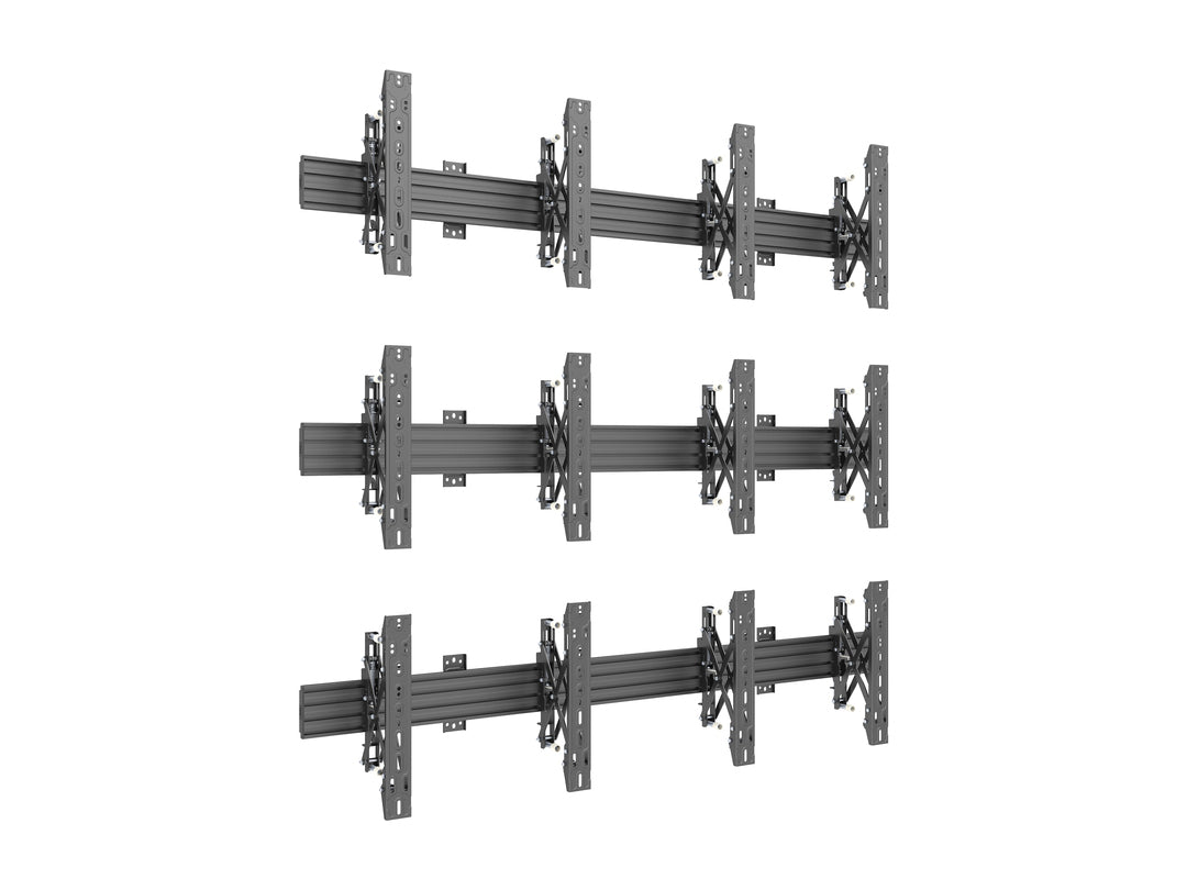Dim Gray Multibrackets M Wallmount Pro MBW2Ux3 Push In Pop Out Black