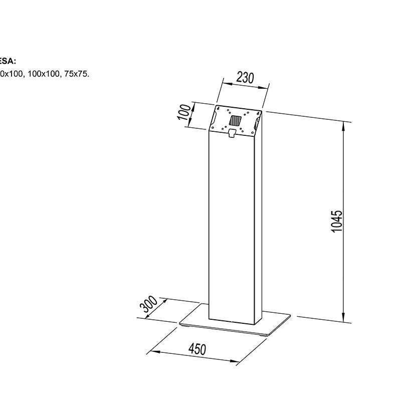 Light Gray Multibrackets M Pro Series - Kiosk White 15-32"