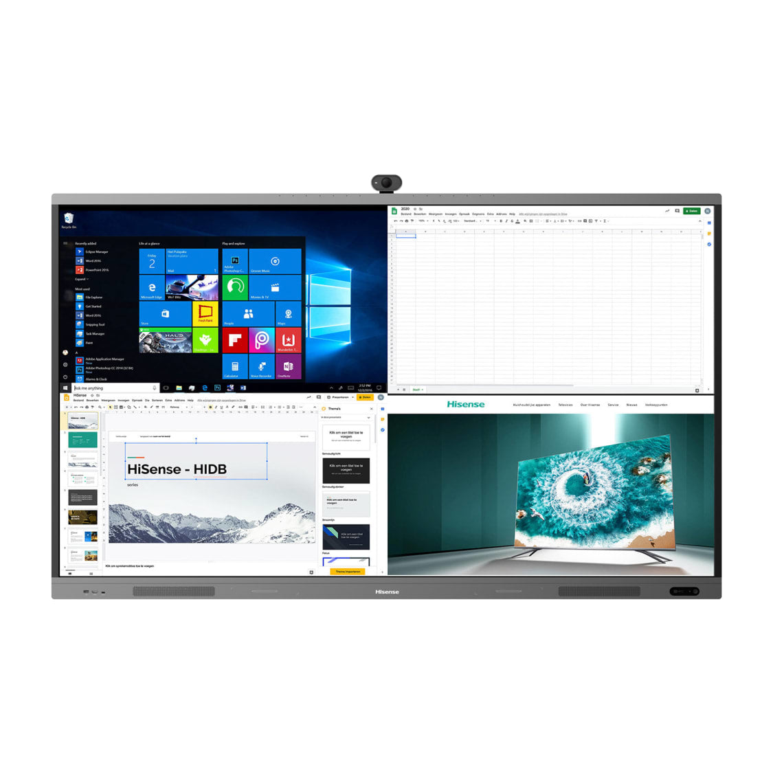Lavender Hisense 65WR6BE 65” Advanced 4K Interactive Touchscreen Display (with optional plug-in camera)