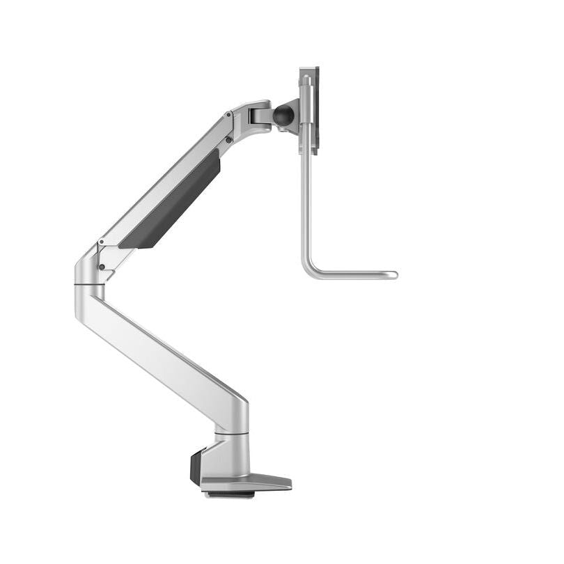 Light Gray Multibrackets M VESA Gas Lift Arm Single Silver w. handle