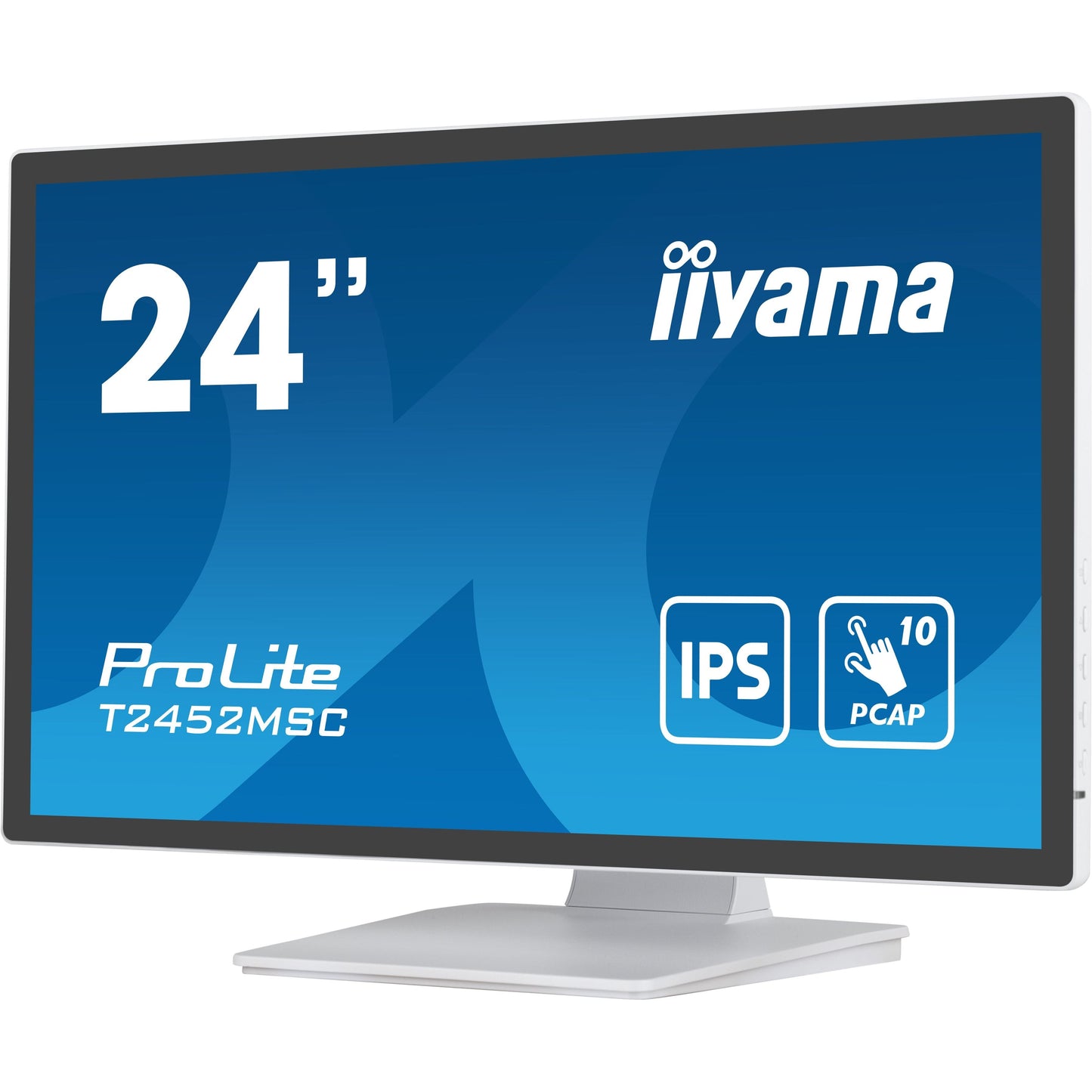 Dark Cyan iiyama ProLite computer monitor 60.5 cm (23.8") 1920 x 1080 pixels Full HD LCD Touchscreen Multi-user White