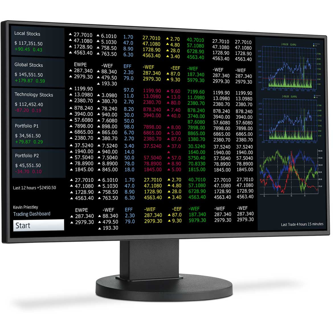 Black NEC MultiSync® EX241UN LCD 24" Enterprise Display