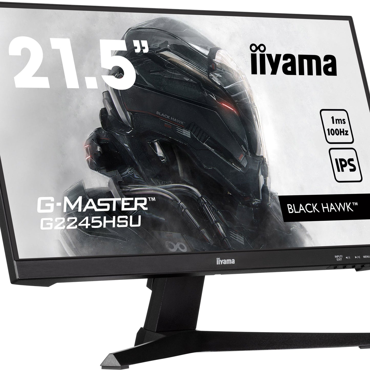 Dark Slate Gray iiyama G-Master G2245HSU-B1 21.5" IPS panel technology, a 100Hz refresh rate, and an ultra-swift 1ms MPRT response time.