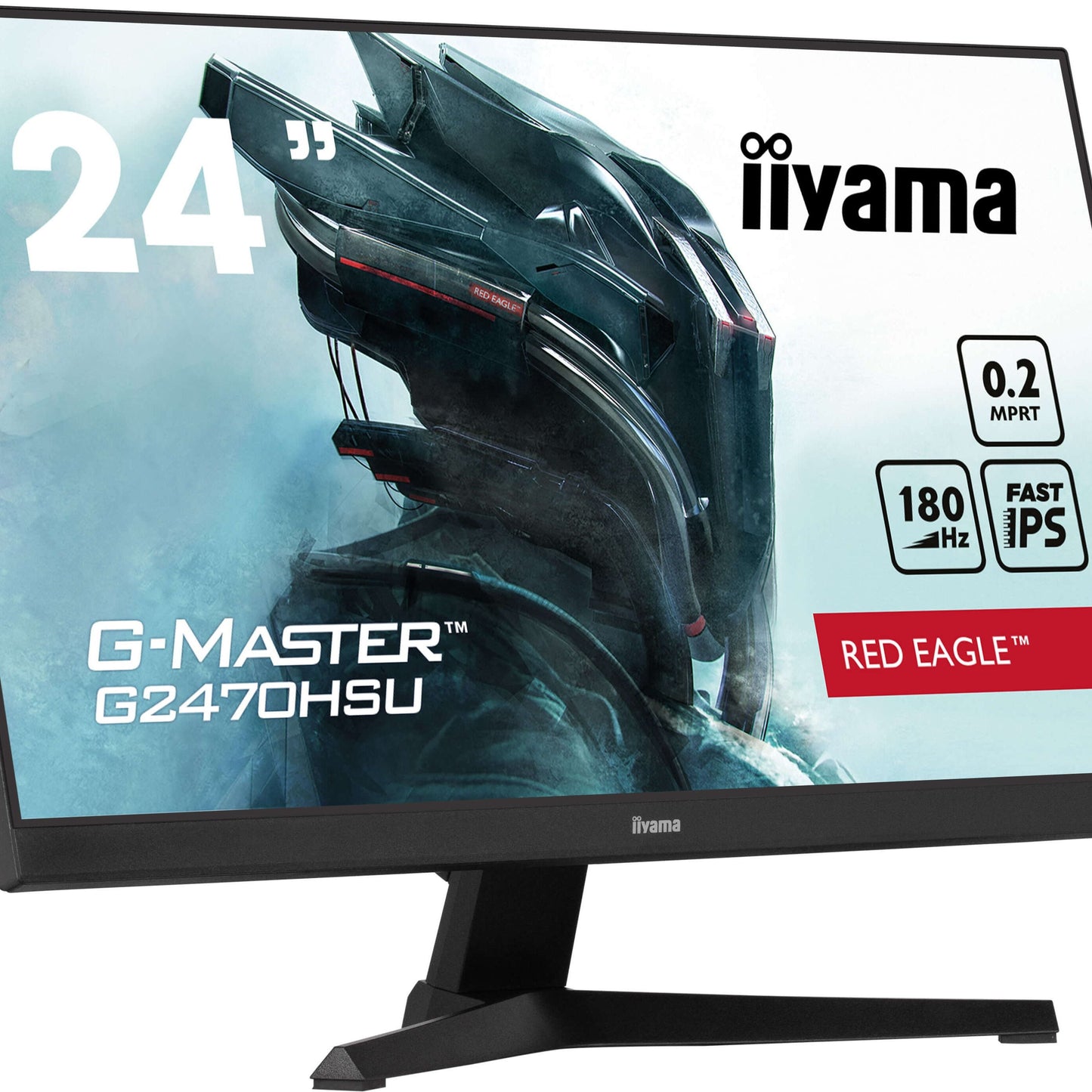 Light Gray iiyama G-Master G2470HSU-B6 Red Eagle 24" Fast IPS 0.2ms 180Hz Gaming Monitor