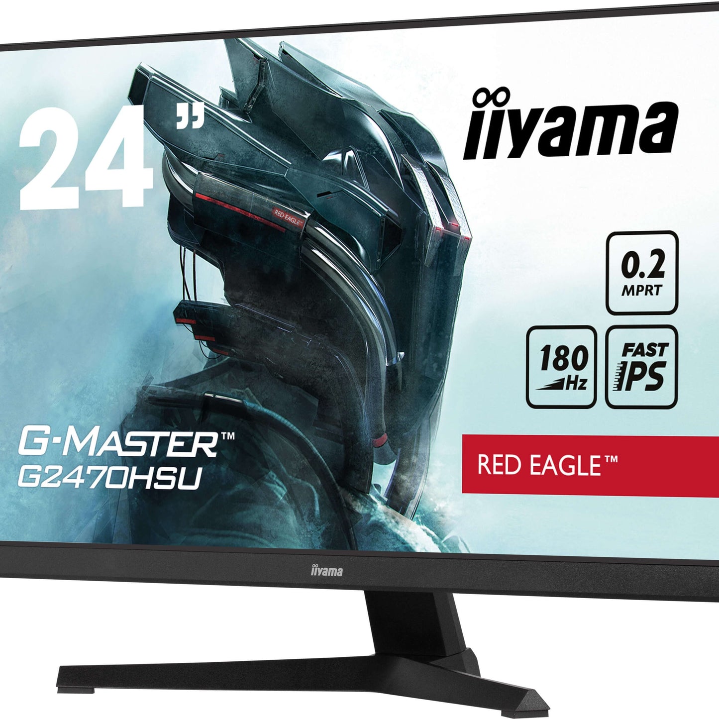 Light Gray iiyama G-Master G2470HSU-B6 Red Eagle 24" Fast IPS 0.2ms 180Hz Gaming Monitor
