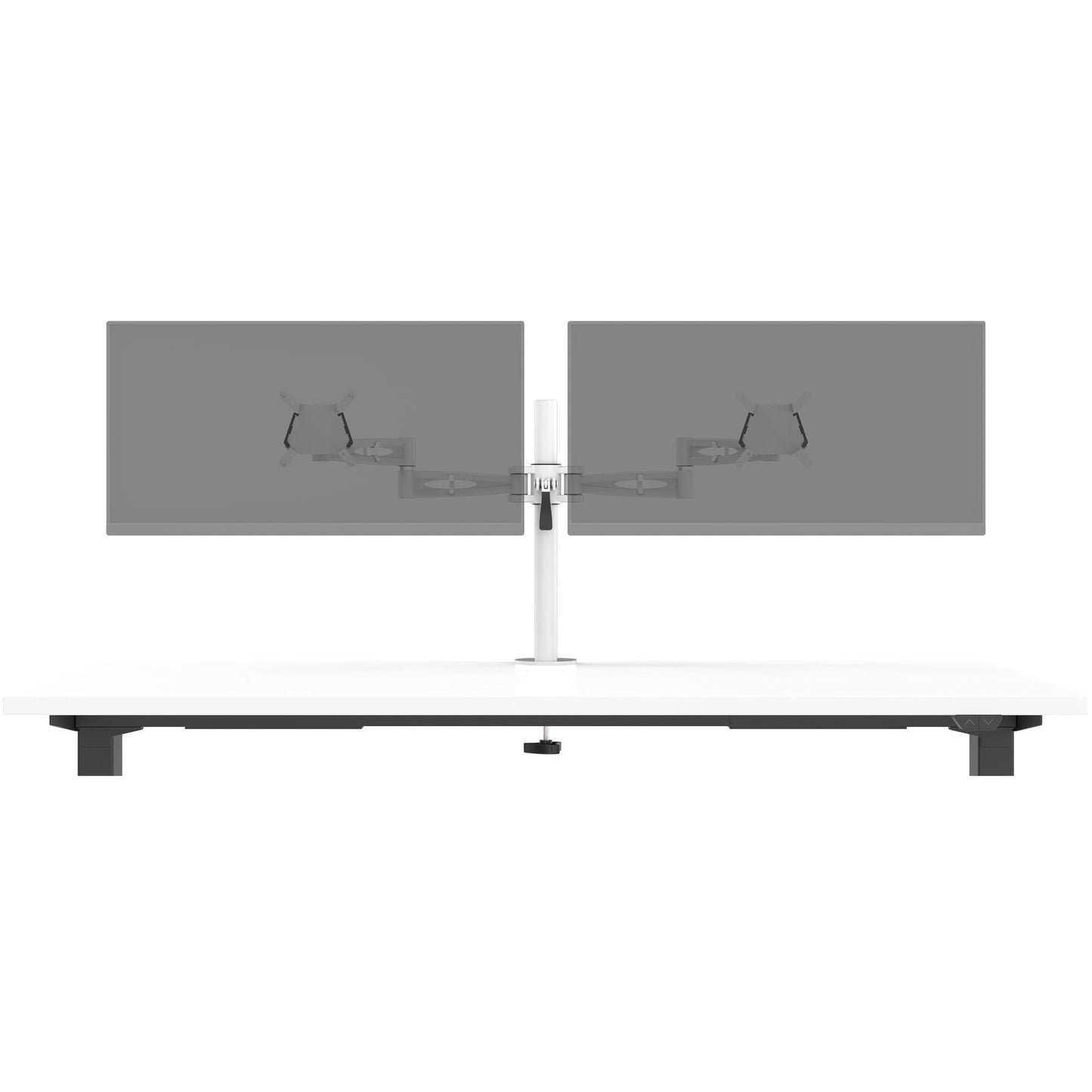 Slate Gray Metalicon Kardo Pole Mounted Monitor Arm For Twin/dual (2) Screens