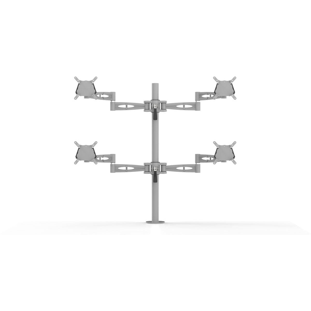 Dark Gray Metalicon Kardo Pole Mounted Monitor Arm For Quad (4) Screens