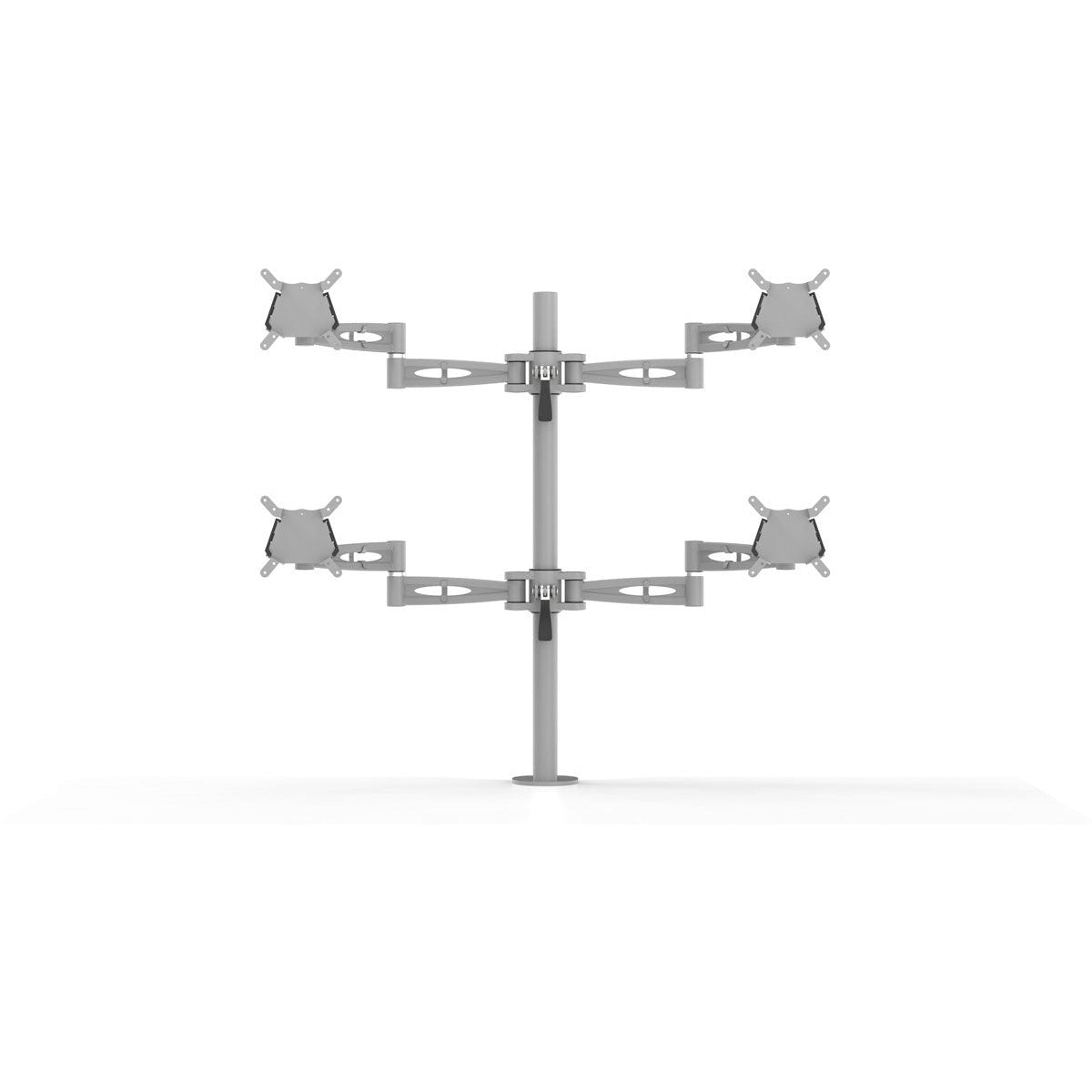 Dark Gray Metalicon Kardo Pole Mounted Monitor Arm For Quad (4) Screens