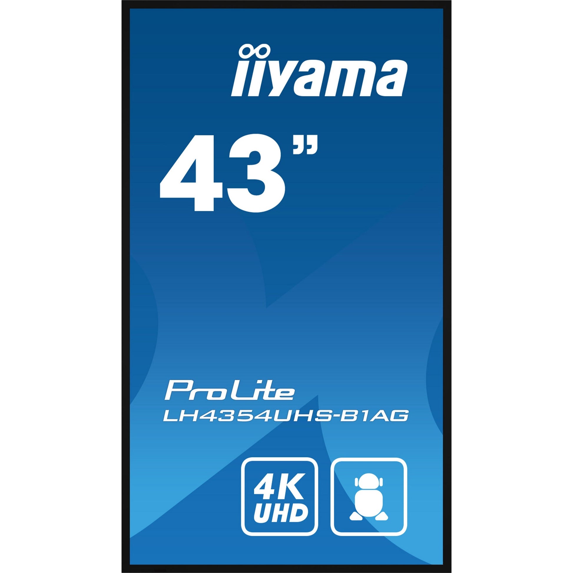Dark Cyan iiyama ProLite 43" 4K UHD Professional Digital Signage 24/7 display with Android OS & FailOver