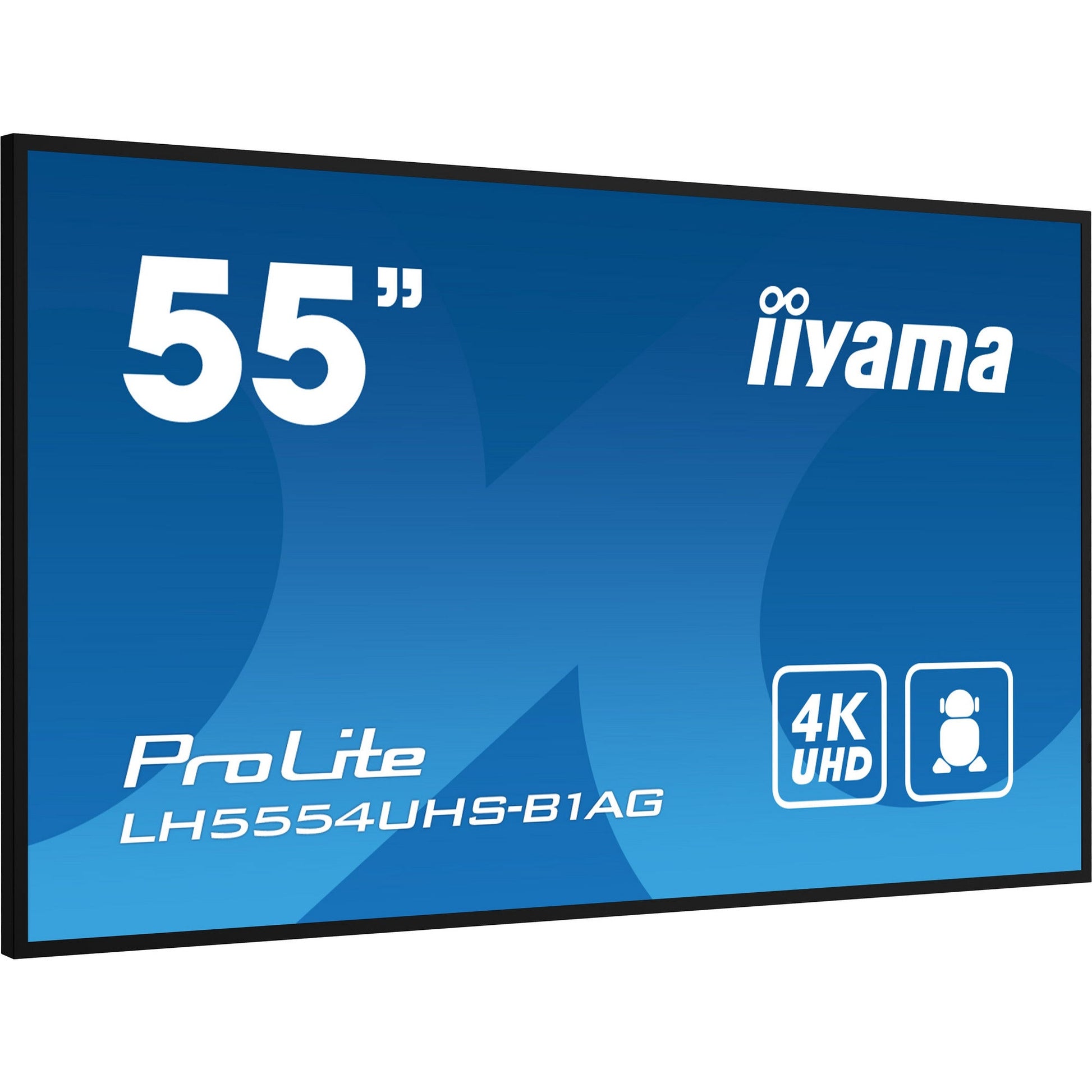 Dark Cyan iiyama ProLite LH5554UHS-B1AG 55" 4K UHD Professional Digital Signage 24/7 display with Android OS & FailOver