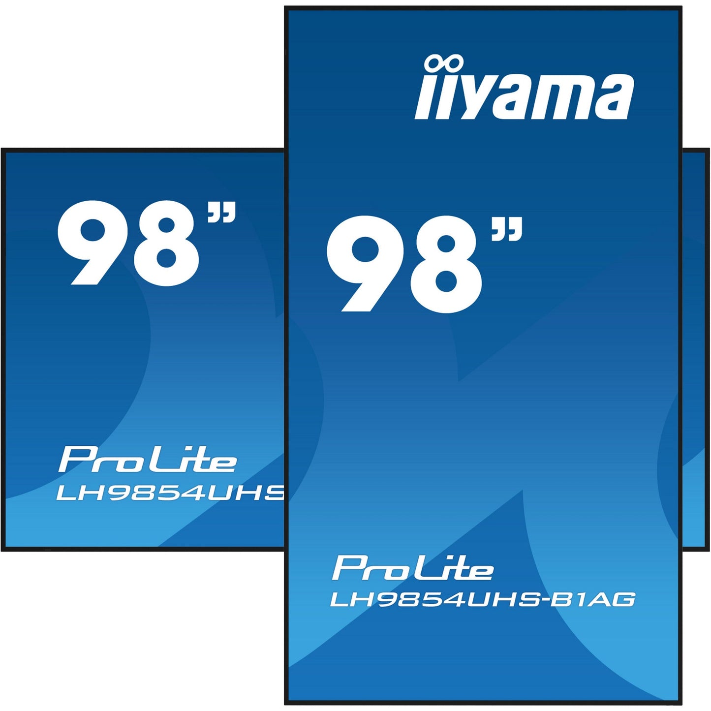 Dark Cyan iiyama ProLite LH9854UHS-B1AG 98" 24/7 IPS 4K Large Format Monitor with onboard iiSignage2 CMS