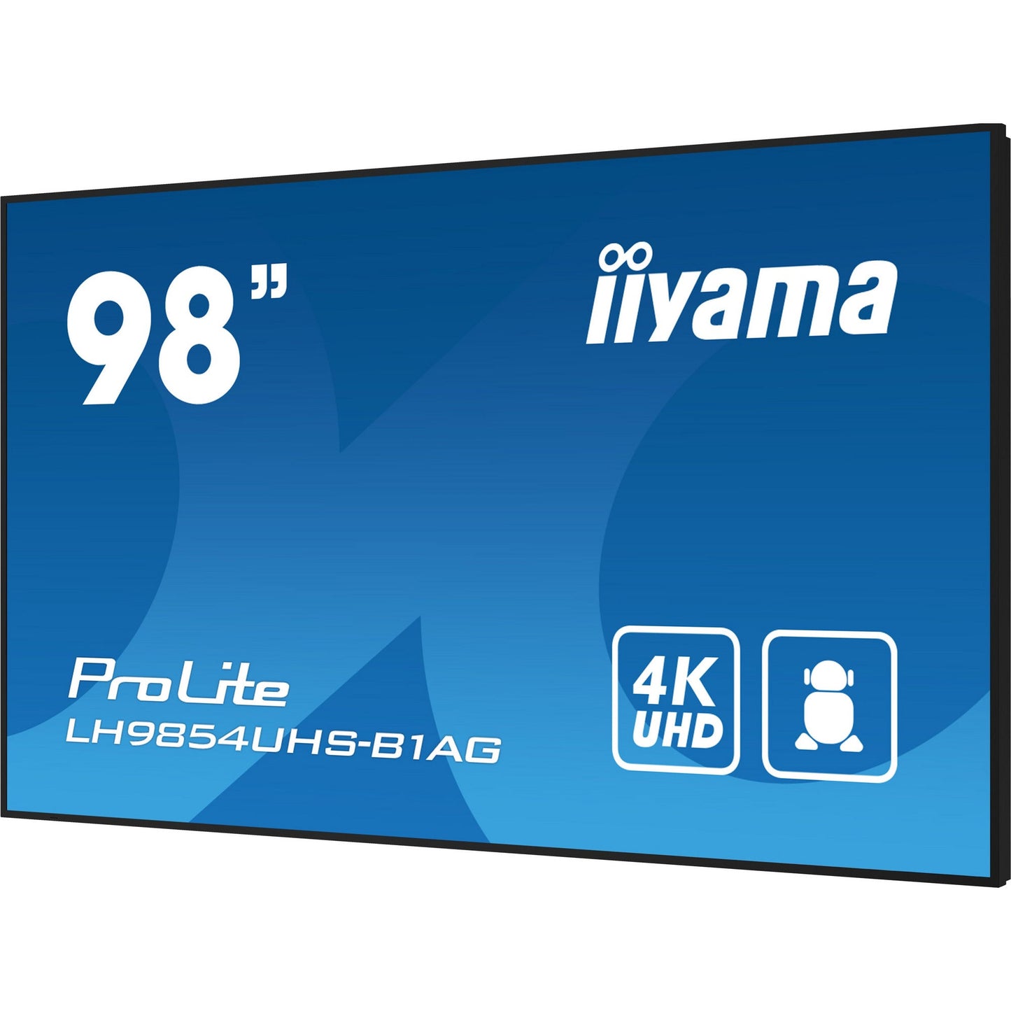 Dark Cyan iiyama ProLite LH9854UHS-B1AG 98" 24/7 IPS 4K Large Format Monitor with onboard iiSignage2 CMS