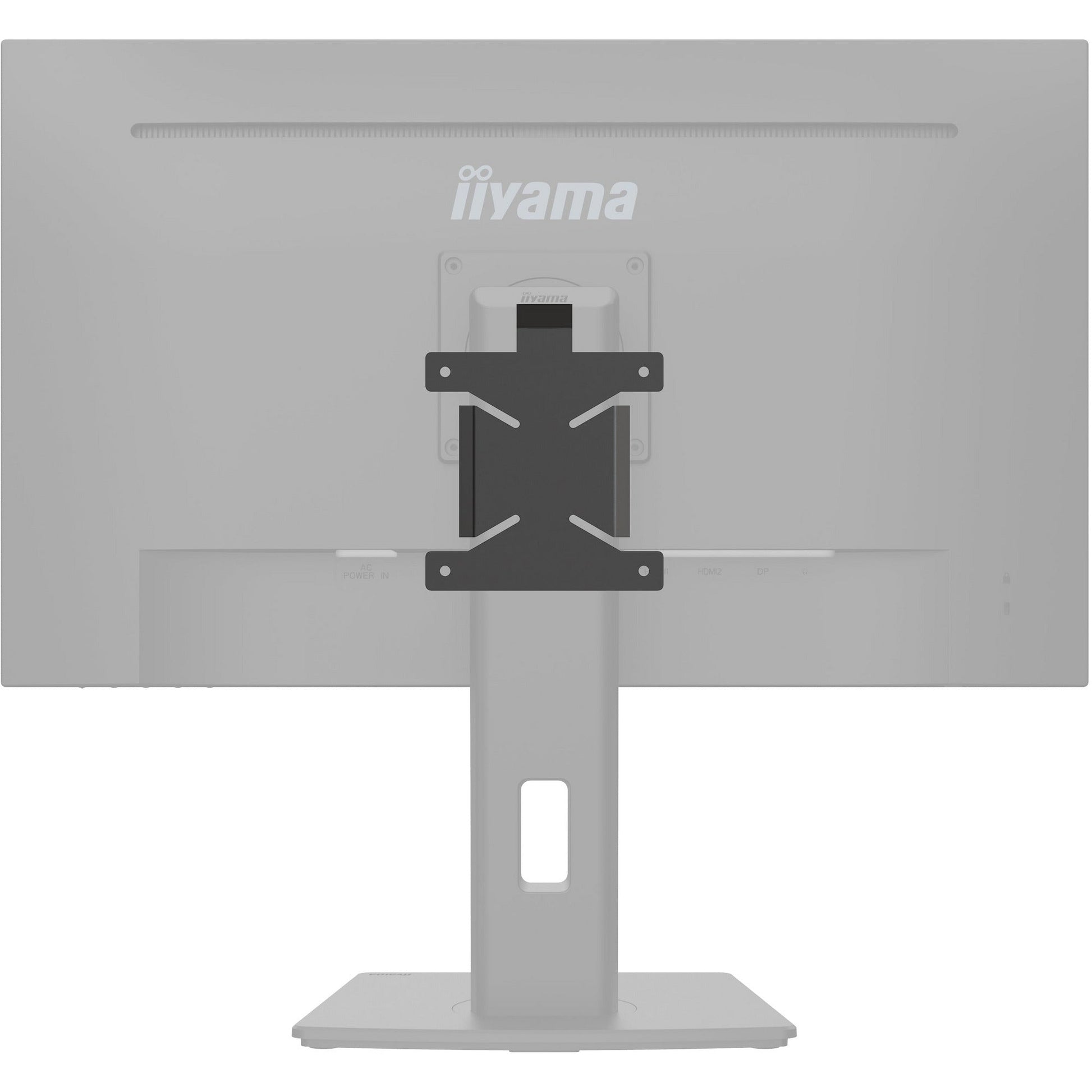 Dark Gray Iiyama MD BRPCV07 High quality bracket for mounting a Mini PC/Thin Client PC