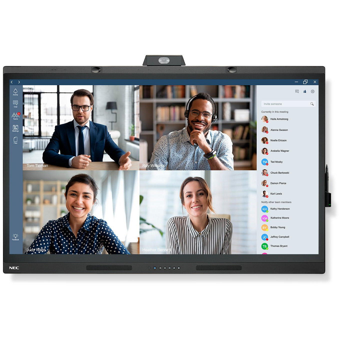 Light Gray NEC MultiSync® WD551 LCD 55" Windows Collaboration Display