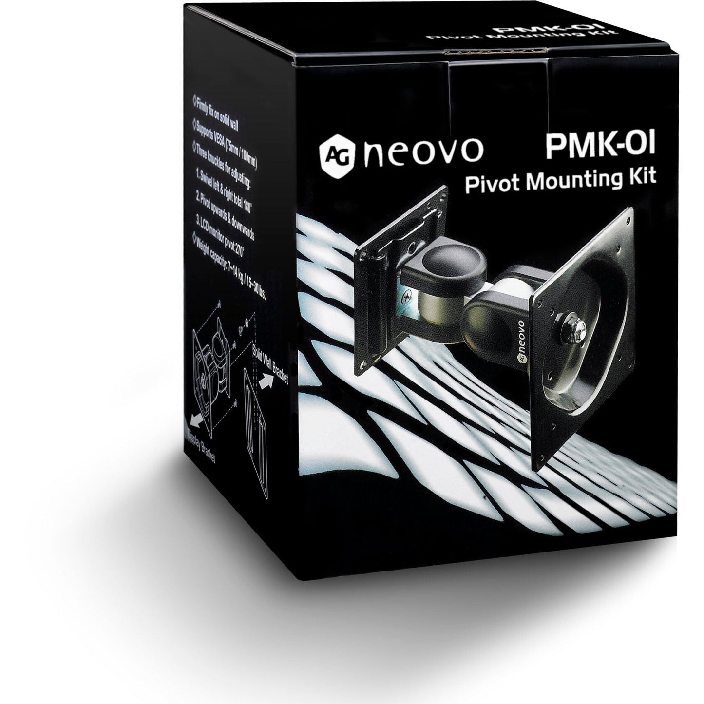 Black AG Neovo PMK-01 Ergonomic Wall Mount Kit