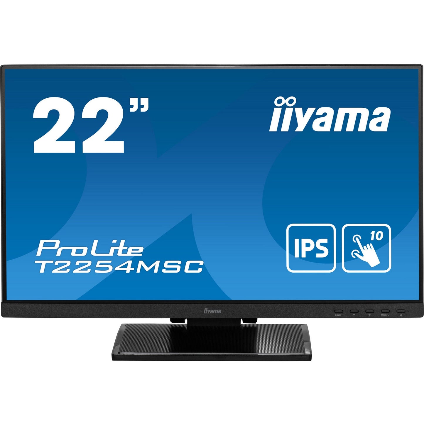 Dark Cyan iiyama ProLite T2254MSC-B1AG 10 Point PCAP Touch Screen with Anti Glare Coating and Flexible Stand