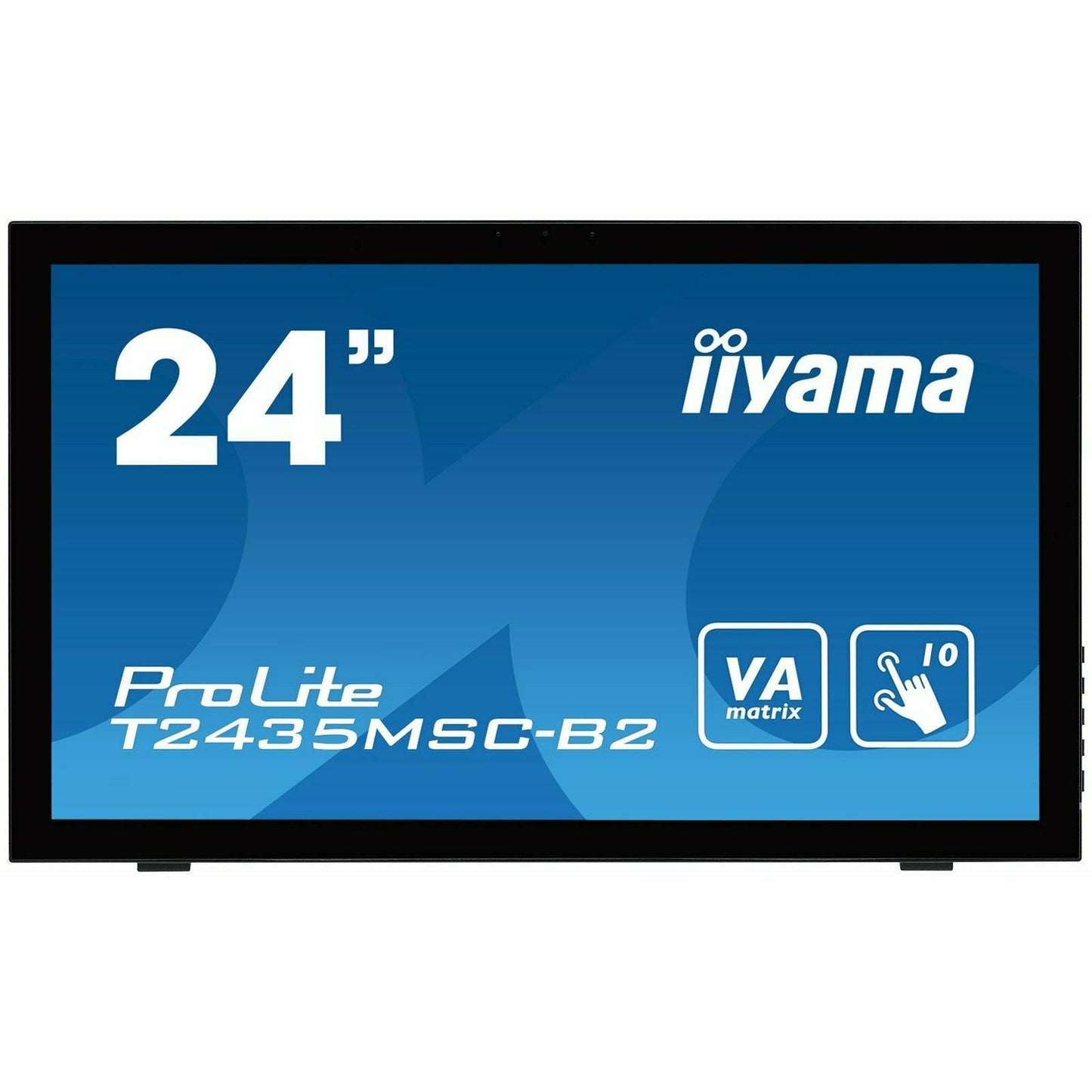 Dark Cyan iiyama ProLite T2435MSC-B2 24" 10 pt Touch screen Display with Integrated Webcam