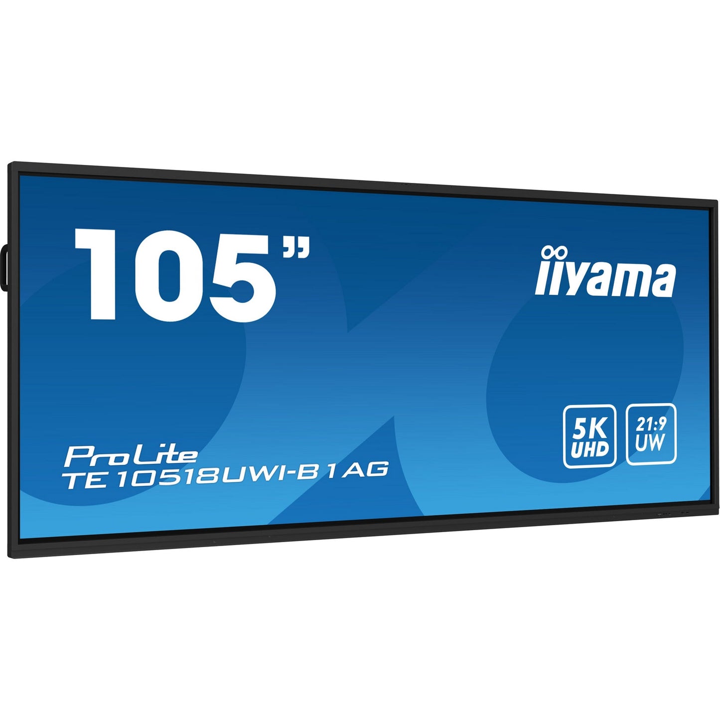 Dark Cyan Iiyama ProLite TE10518UWI-B1AG 105" PureTouch-IR+ Touch Screen 4K 24/7 Large Format Display with Android, Wifi & USB-C