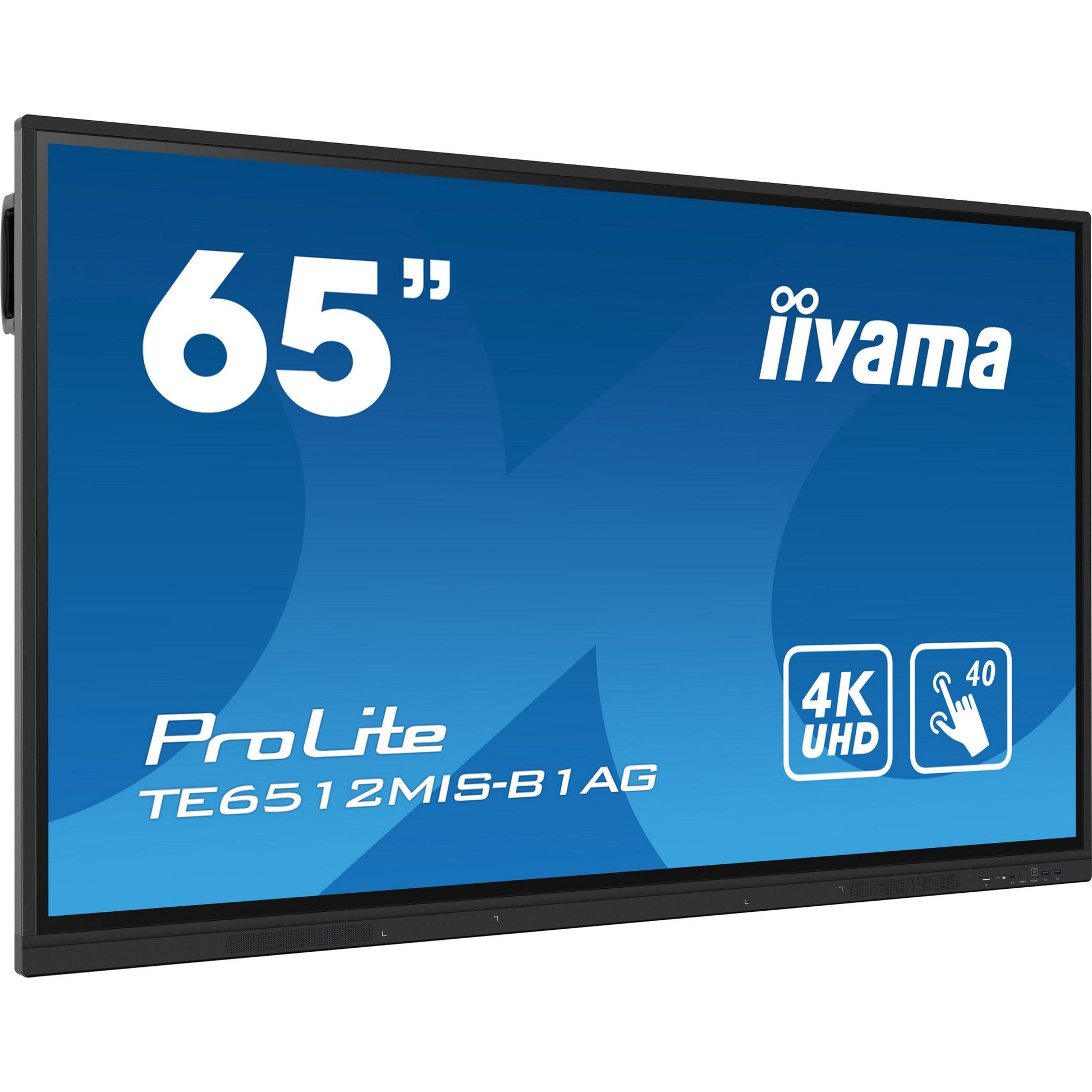 Dark Cyan Iiyama ProLite TE6512MIS-B1AG 65" Interactive 4K UHD Touchscreen featuring a 4K interface with User Profiles