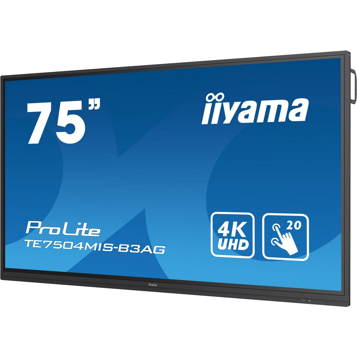 Dark Cyan Iiyama ProLite TE7504MIS-B3AG 75" Interactive 4K UHD LCD Touchscreen with Whiteboard Software