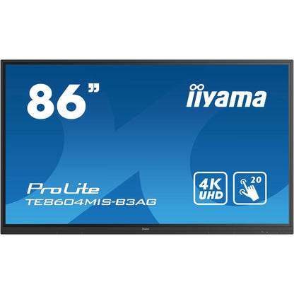 Dark Cyan Iiyama ProLite TE8604MIS-B3AG 86" Interactive  4K UHD LCD Touchscreen with Integrated Whiteboard Software