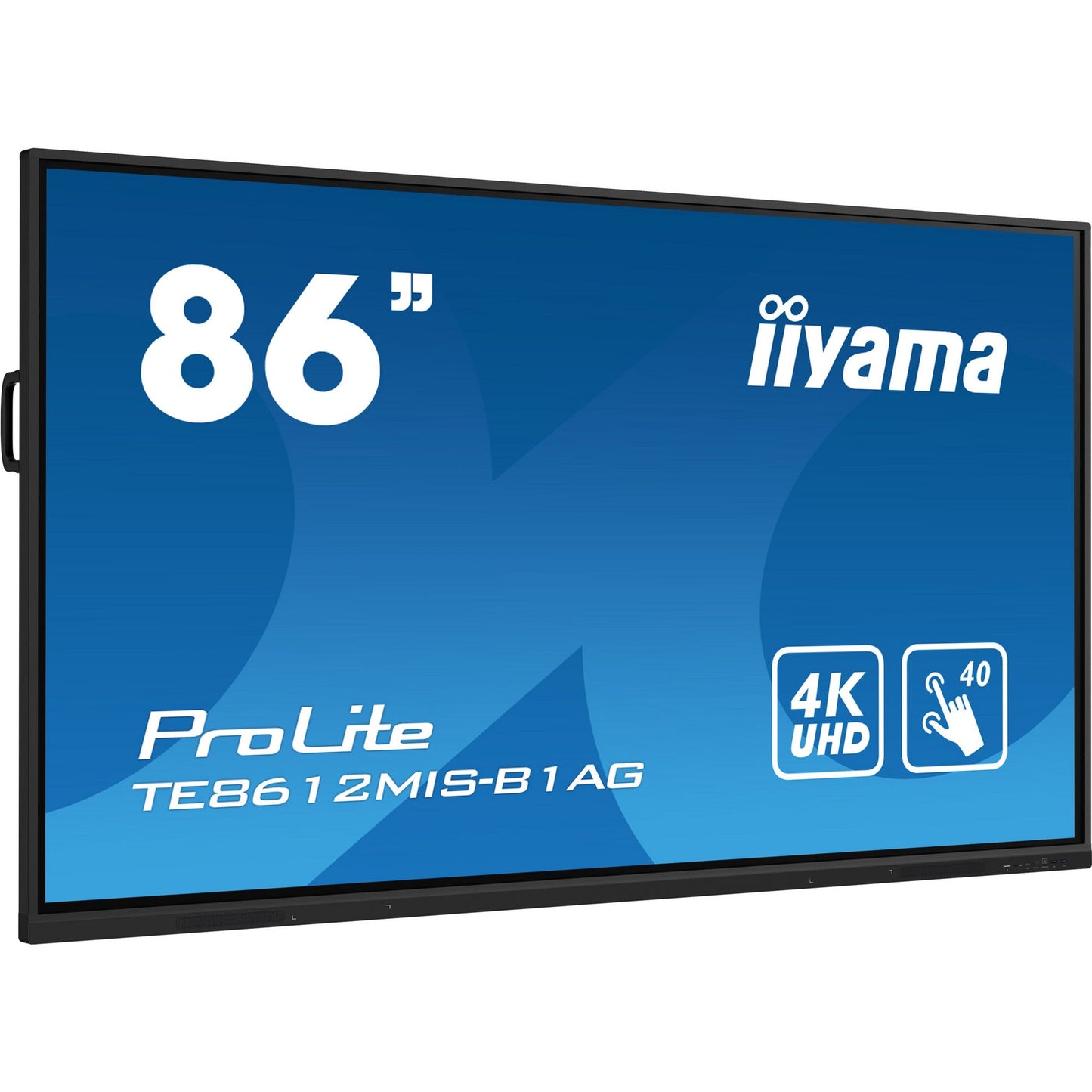 Dark Cyan Iiyama ProLite TE8612MIS-B1AG 86" Interactive 4K UHD Touchscreen with User Profiles Software