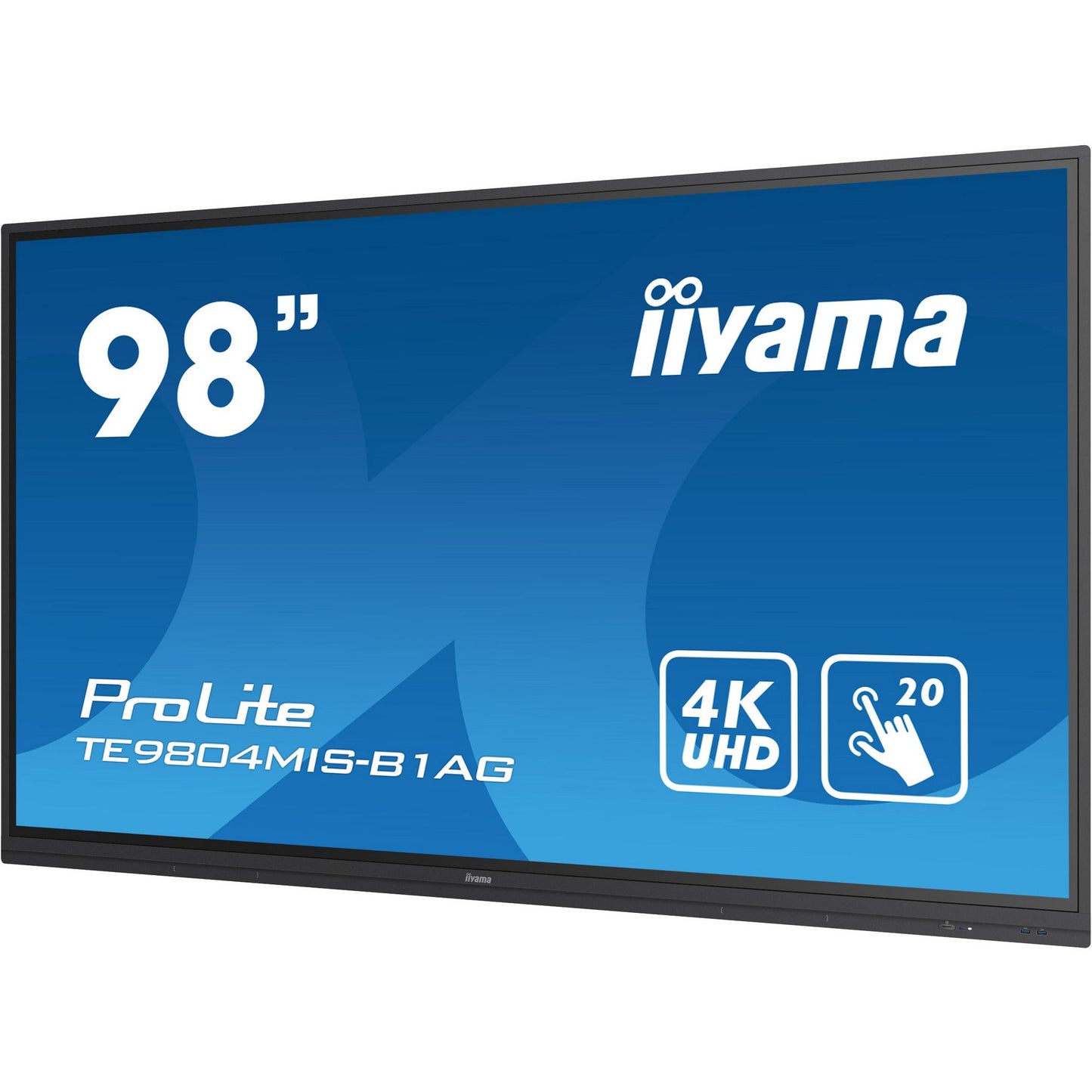 Dark Cyan Iiyama ProLite TE9804MIS-B1AG 98’’ Interactive  4K UHD LCD Touchscreen with Integrated Whiteboard Software