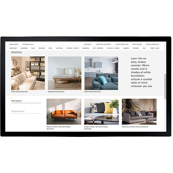 Black AG Neovo TX-3202 32-Inch Through-Glass Touch Screen Display