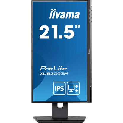 Dark Cyan Iiyama ProLite XUB2293HS-B5 21.5” IPS 3-side Ultra Thin Border Monitor with Height Adjustable Stand